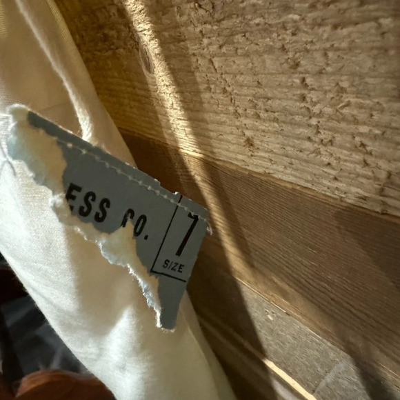 Vintage House of Nu-Mode suit blazer dress 3/4 sleeves ivory pleated pockets 6/7 - Picture 2 of 7